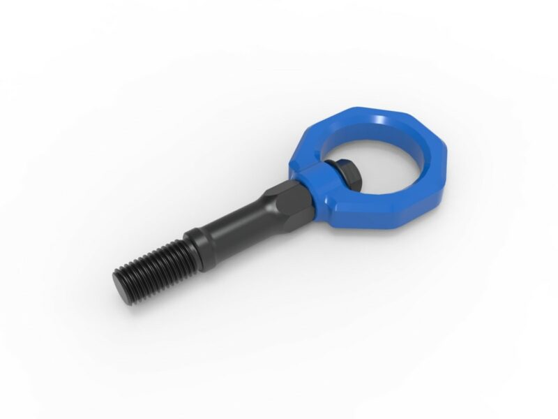 aFe Power 2020-2024 Chevrolet Corvette C8 V8-6.2L aFe CONTROL Rear Tow Hook Blue - Image 4