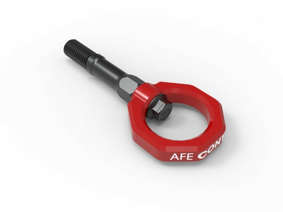 aFe Power 2020-2025 Chevrolet Corvette C8 V8-6.2L aFe CONTROL Rear Tow Hook Red