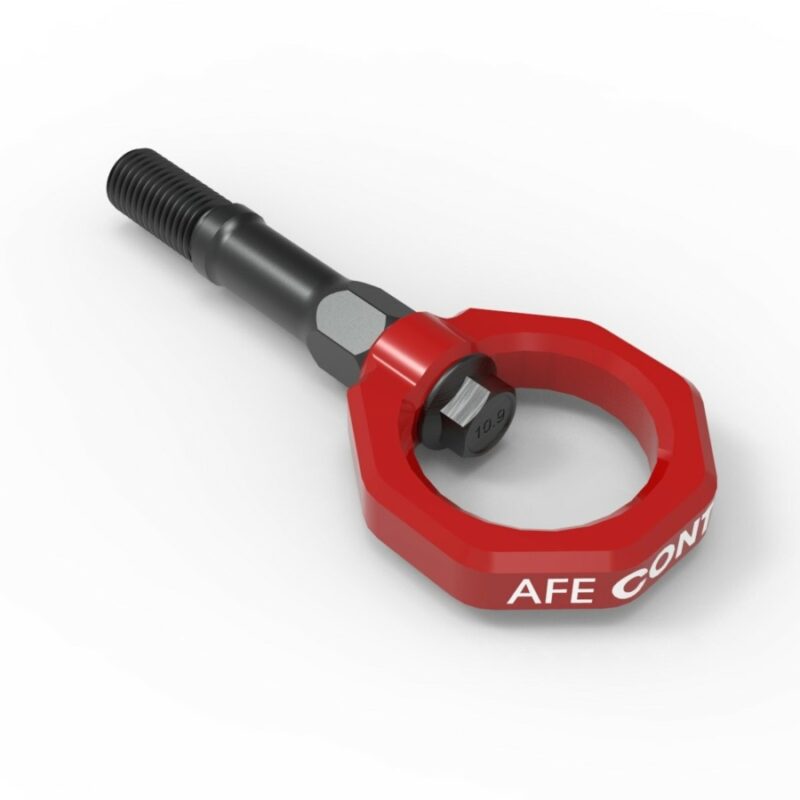 aFe Power 2020-2025 Chevrolet Corvette C8 V8-6.2L aFe CONTROL Rear Tow Hook Red