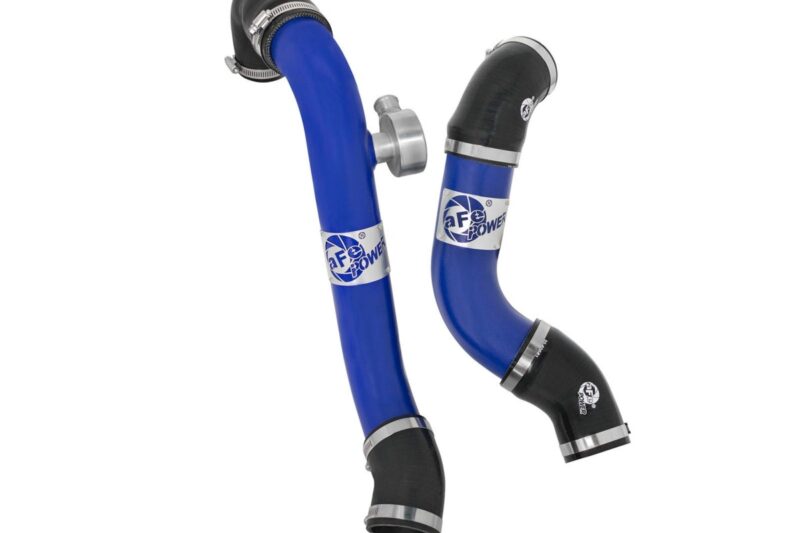 aFe Power 2015-2023 Ford Mustang EcoBoost BladeRunner Aluminum Hot and Cold Charge Pipe Kit Blue