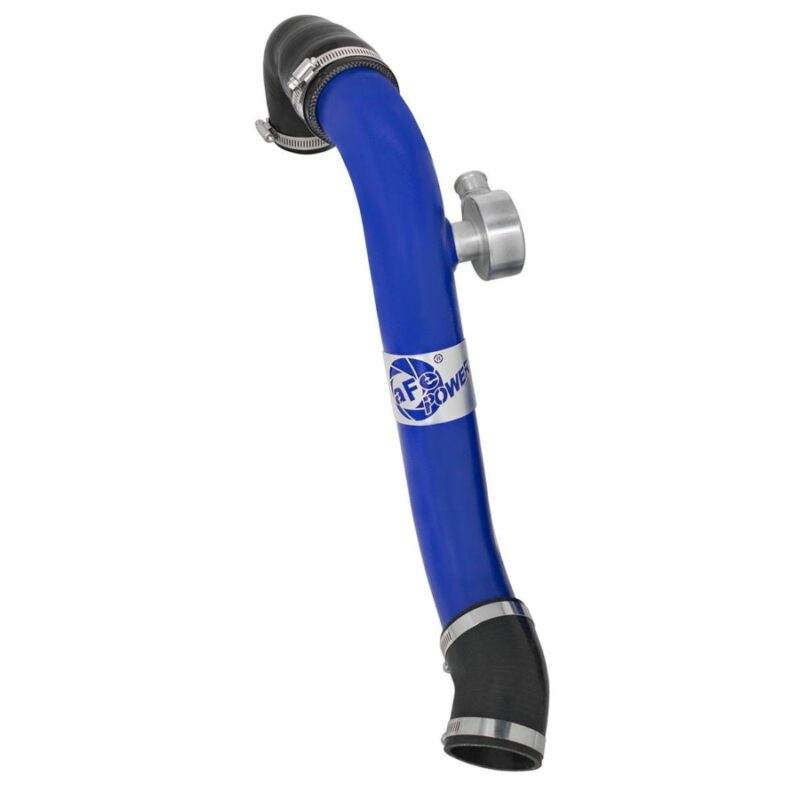aFe Power 2015-2023 Ford Mustang EcoBoost BladeRunner 2-1/2 IN Aluminum Hot Charge Pipe Blue