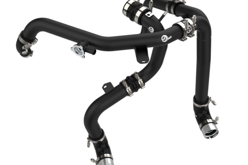 aFe Power 2021-2024 Ford Bronco V6-2.7L (tt) BladeRunner Aluminum Hot and Cold Charge Pipe Kit Black
