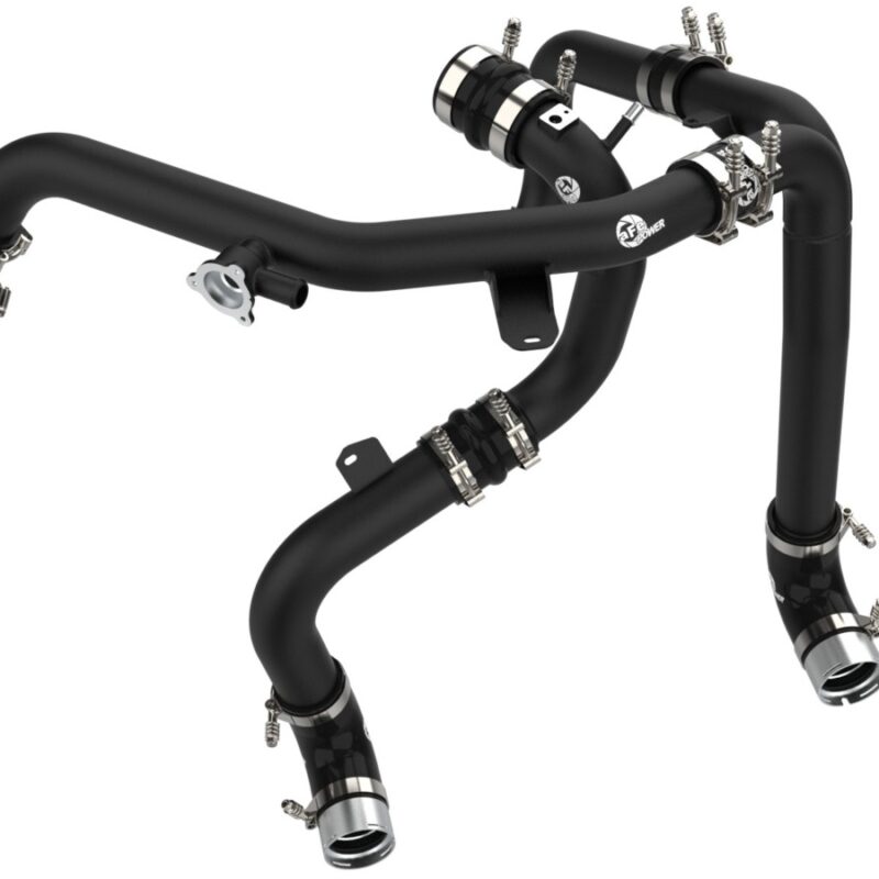 aFe Power 2021-2024 Ford Bronco V6-2.7L (tt) BladeRunner Aluminum Hot and Cold Charge Pipe Kit Black