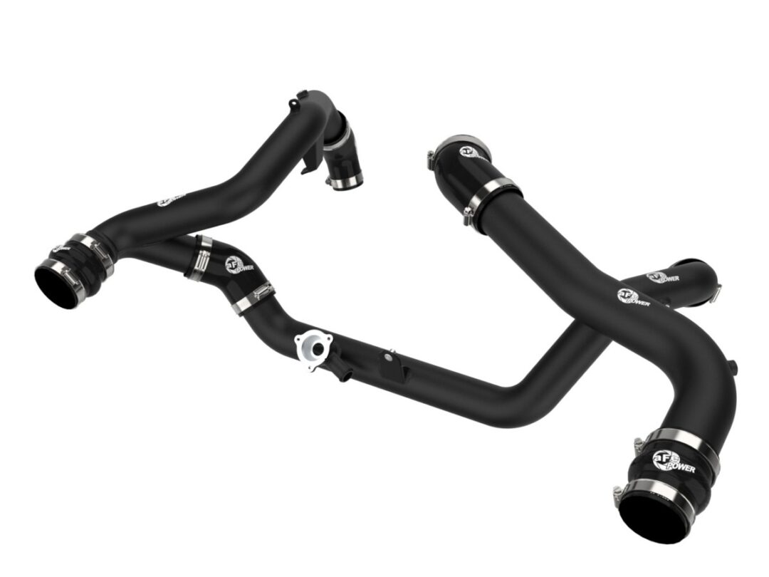 aFe Power 2020-2021 Ford Explorer ST V6-3.0L (tt) BladeRunner Aluminum Hot and Cold Charge Pipe Kit Black