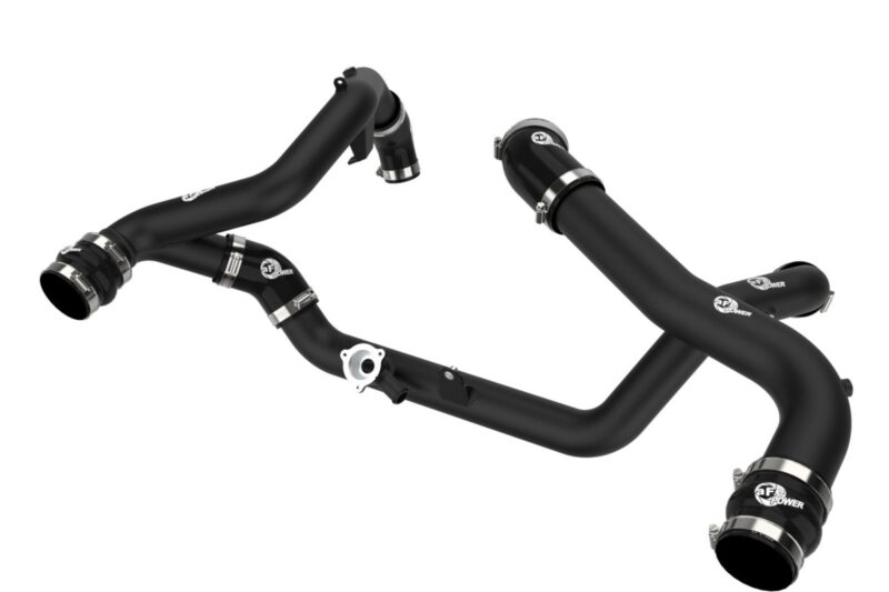 aFe Power 2020-2021 Ford Explorer ST V6-3.0L (tt) BladeRunner Aluminum Hot and Cold Charge Pipe Kit Black