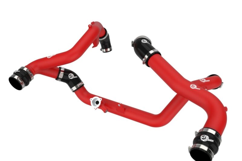 aFe Power 2020-2021 Ford Explorer ST V6-3.0L (tt) BladeRunner Aluminum Hot and Cold Charge Pipe Kit Red