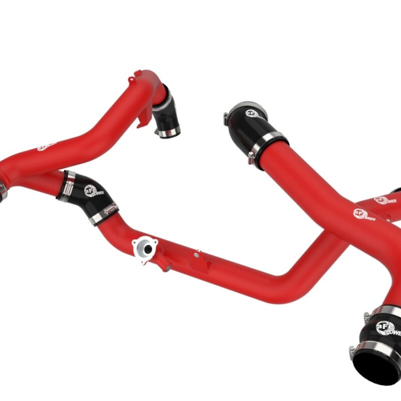 aFe Power 2020-2021 Ford Explorer ST V6-3.0L (tt) BladeRunner Aluminum Hot and Cold Charge Pipe Kit Red