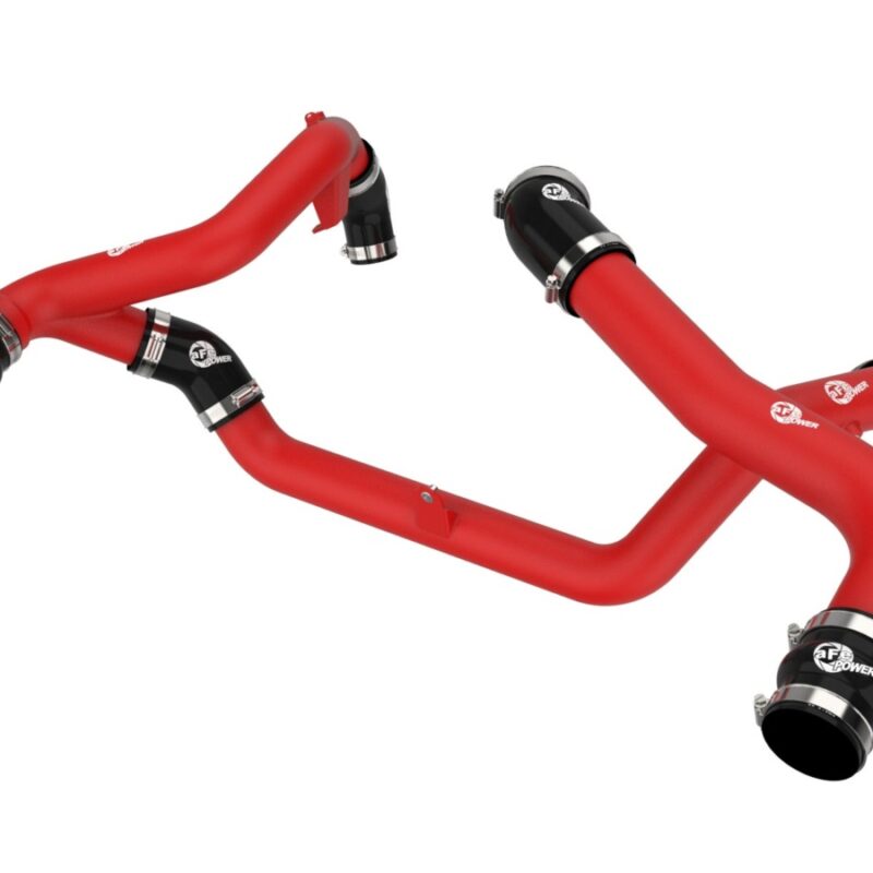 aFe Power 2022-2024 Ford Explorer ST V6-3.0L (tt) BladeRunner Aluminum Hot and Cold Charge Pipe Kit Red