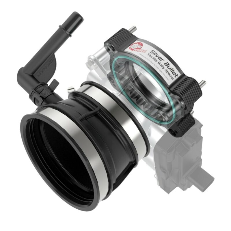 aFe Power 2020-2024 Chevrolet Corvette C8 V8-6.2L Silver Bullet Throttle Body Spacer Black