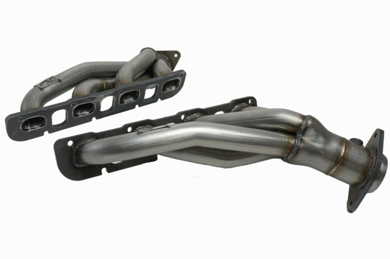 aFe Power 2015-2023 Dodge Challenger V8-6.2L (sc)/6.4L HEMI Twisted Steel 1-3/4 IN 304 Stainless Steel Short Tube Headers w/ Raw Finish
