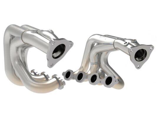 aFe Power 2020-2024 Chevrolet Corvette C8 V8-6.2L Twisted Steel 304 Stainless Steel Long Tube Header w/ Brushed Finish