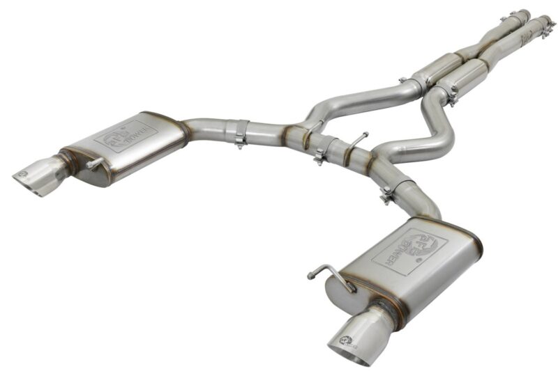 aFe Power 2015-2017 Ford Mustang V8-5.0L MACH Force-Xp 304 Stainless Steel 3 IN Cat-Back Exhaust System Polished