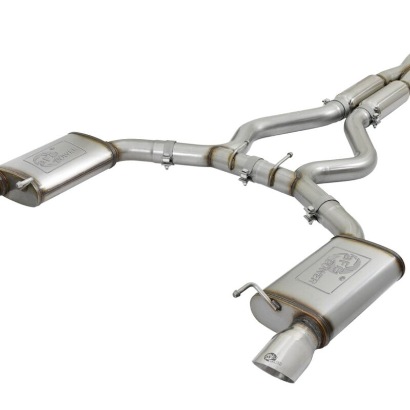 aFe Power 2015-2017 Ford Mustang V8-5.0L MACH Force-Xp 304 Stainless Steel 3 IN Cat-Back Exhaust System Polished
