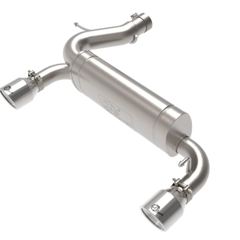aFe Power 2021-2024 Ford Bronco EcoBoost/V6-2.7L Vulcan Series 3 IN to 2-1/2 IN 304 Stainless Steel Axle-Back Exhaust System w/ Polished Tip