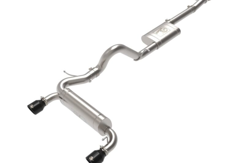 aFe Power 2021-2024 Ford Bronco EcoBoost/V6-2.7L Vulcan Series 3 IN to 2-1/2 IN 304 Stainless Steel Cat-Back Exhaust System w/ Black Tip