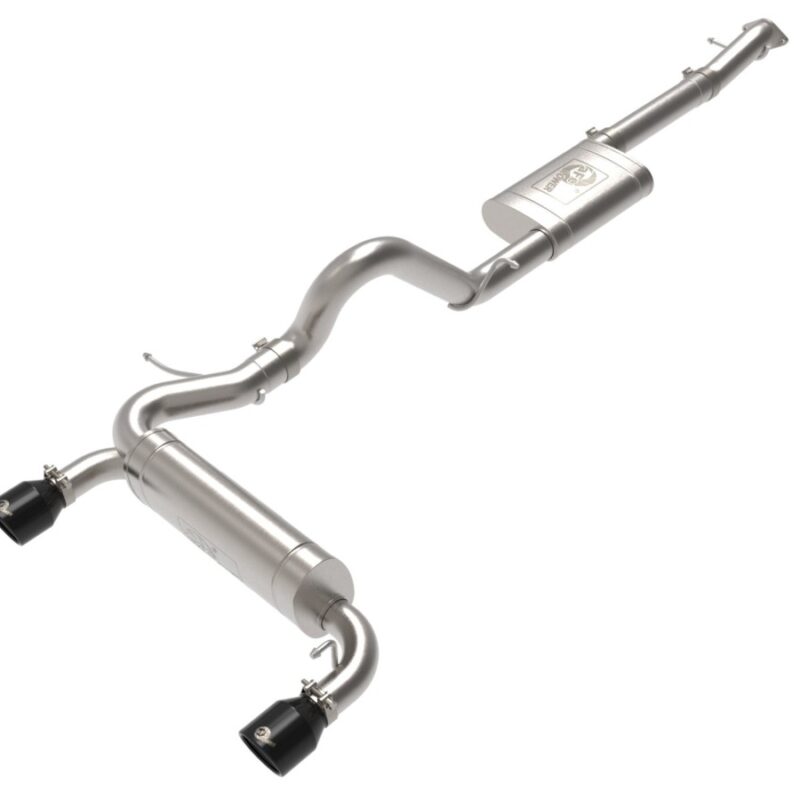 aFe Power 2021-2024 Ford Bronco EcoBoost/V6-2.7L Vulcan Series 3 IN to 2-1/2 IN 304 Stainless Steel Cat-Back Exhaust System w/ Black Tip