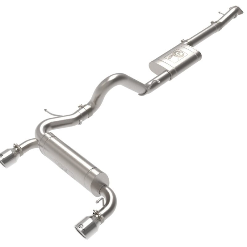aFe Power 2021-2024 Ford Bronco EcoBoost/V6-2.7L Vulcan Series 3 IN to 2-1/2 IN 304 Stainless Steel Cat-Back Exhaust System w/ Polished Tip