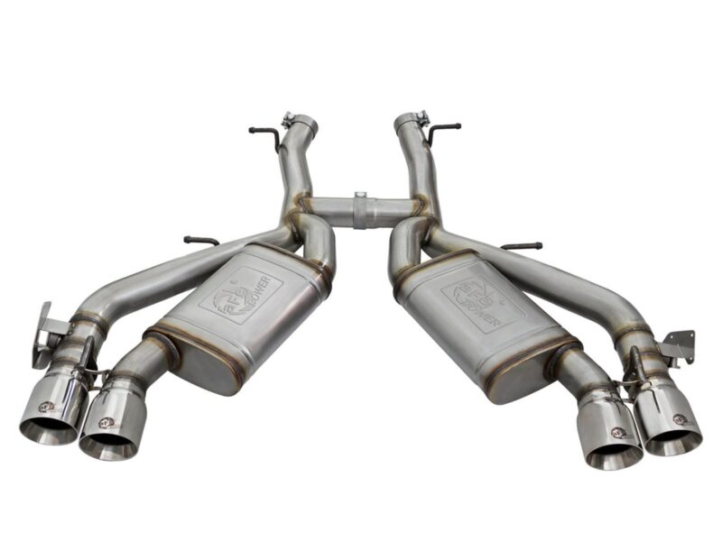 aFe Power 2016-2024 Chevrolet Camaro SS V8-6.2L (sc) M/T MACH Force-Xp 3 IN 304 Stainless Steel Axle-Back Exhaust System Polished - Image 3