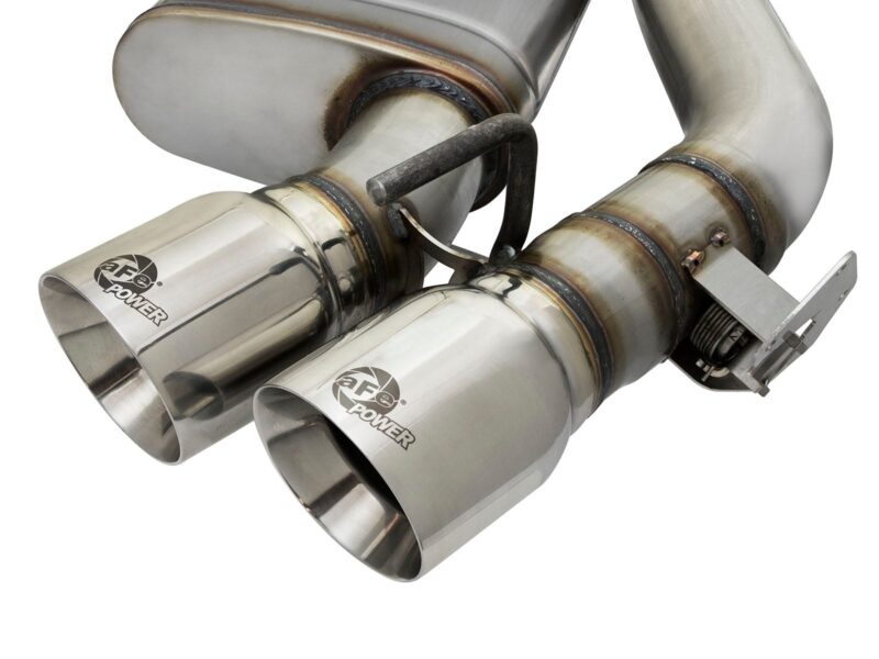 aFe Power 2016-2024 Chevrolet Camaro SS V8-6.2L (sc) M/T MACH Force-Xp 3 IN 304 Stainless Steel Axle-Back Exhaust System Polished - Image 4