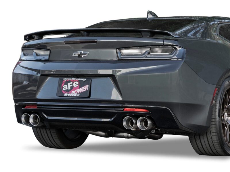 aFe Power 2016-2024 Chevrolet Camaro SS V8-6.2L (sc) M/T MACH Force-Xp 3 IN 304 Stainless Steel Axle-Back Exhaust System Polished - Image 2