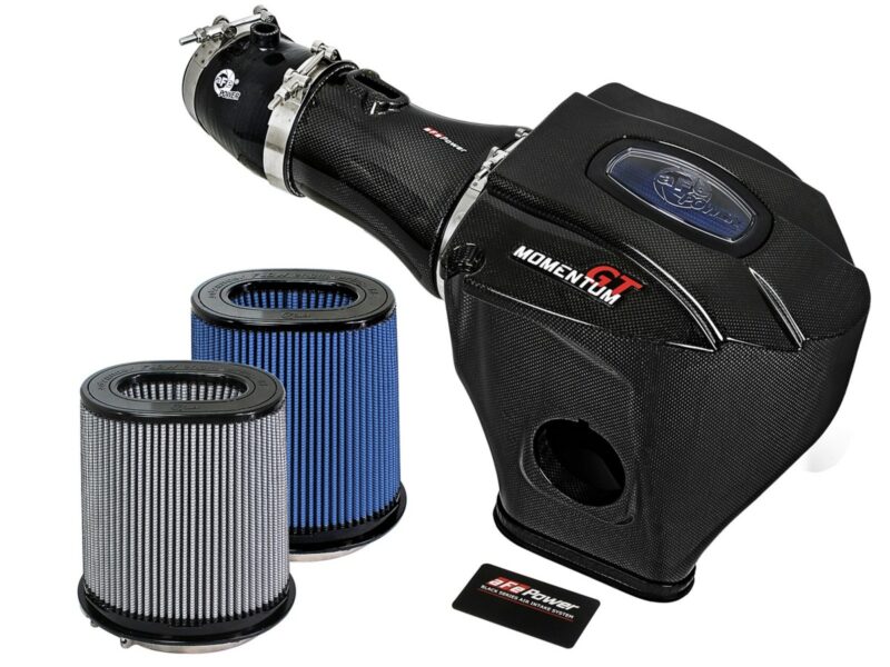 aFe Power 2015-2016 Dodge Challenger/Charger SRT Hellcat V8-6.2L (sc) HEMI Black Series Momentum Carbon Fiber Cold Air Intake System w/Dual Filter Media