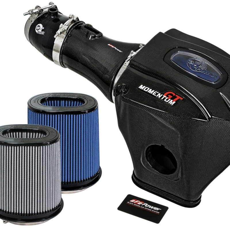 aFe Power 2015-2016 Dodge Challenger/Charger SRT Hellcat V8-6.2L (sc) HEMI Black Series Momentum Carbon Fiber Cold Air Intake System w/Dual Filter Media