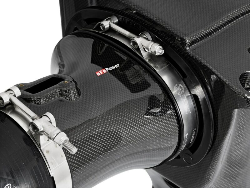 aFe Power 2015-2016 Dodge Challenger/Charger SRT Hellcat V8-6.2L (sc) HEMI Black Series Momentum Carbon Fiber Cold Air Intake System w/Dual Filter Media - Image 4