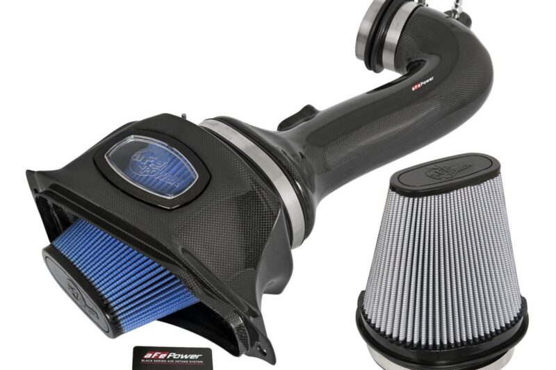 aFe Power 2015-2019 Chevrolet Corvette Z06 C7 V8-6.2L (sc) Black Series Momentum Carbon Fiber Cold Air Intake System w/Dual Filter Media
