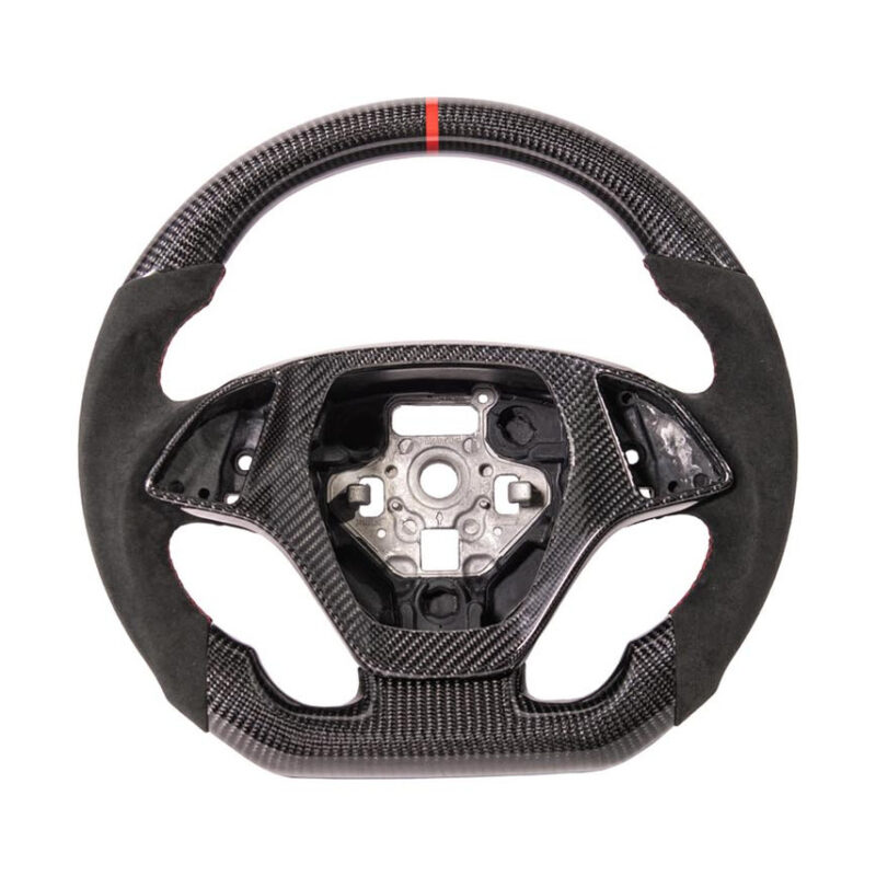 EOS 2014-2019 Chevrolet Corvette C7 Carbon Fiber Steering Wheel w/Alcantara & Center Cover