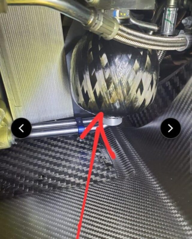 Genuine McLaren 2019-2020 McLaren Senna USDM OEM Passenger Carbon Fiber Rebound Suspension Accumulator