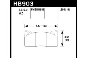 Hawk Performance Hawk Mustang GT350 DTC-70 Front Brake Pads for Shelby GT350 - Image 2