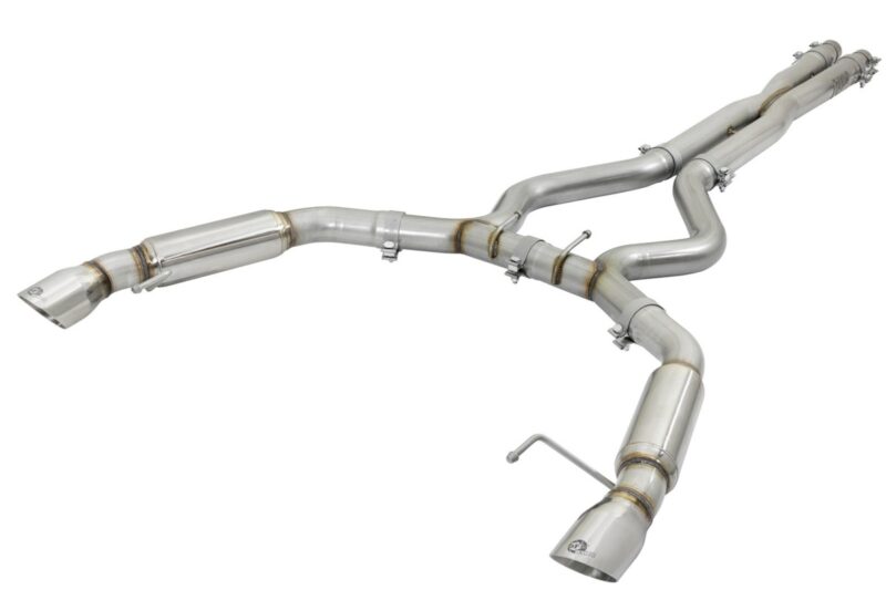 aFe Power 2015-2017 Ford Mustang V8-5.0L MACH Force-Xp 304 Stainless Steel 3 IN Cat-Back Exhaust System Polished