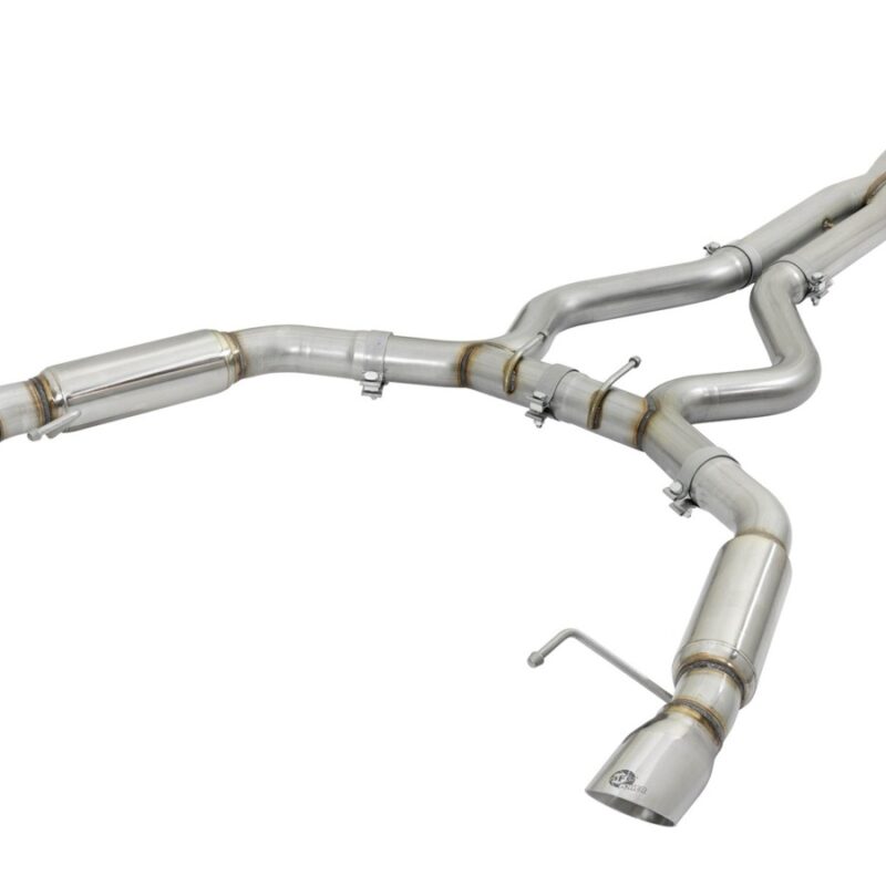 aFe Power 2015-2017 Ford Mustang V8-5.0L MACH Force-Xp 304 Stainless Steel 3 IN Cat-Back Exhaust System Polished