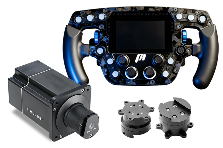 Simucube 2 Pro R2 Wheelbase, Quick Release And P1-Eau Rouge Plus Steering Wheel (Dual Clutch) For Pc