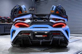 DarwinPro Aerodynamics DarwinPRO 600LT BKSS Style Partial Carbon Fiber Rear Bumper for McLaren 600LT - Image 9