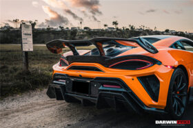 DarwinPro Aerodynamics DarwinPRO 600LT BKSS Style Partial Carbon Fiber Rear Bumper for McLaren 600LT - Image 6