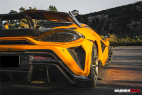 DarwinPro Aerodynamics DarwinPRO 600LT BKSS Style Partial Carbon Fiber Rear Bumper for McLaren 600LT - Image 8
