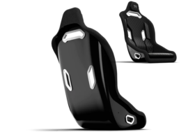 Trak Racer TRX Hybrid Fixed Fiberglass Seat - All Black