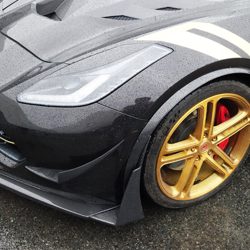 DarwinPRO 2013-2019 Chevrolet Corvette C7 Z51 Z06 Grandsport Carbon Fiber Front Lip Winglets