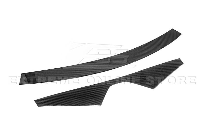 EOS 2020-2025 Corvette C8 Front & Rear Carbon Fiber Windshield Upper Molding Trim
