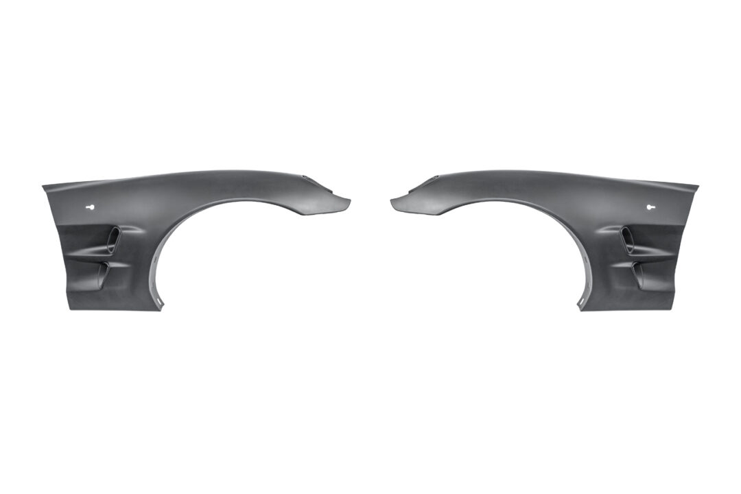 EOS 2005-2013 Corvette C6 | ZR1 Front Side Wide Body Matte Black Fender Pair