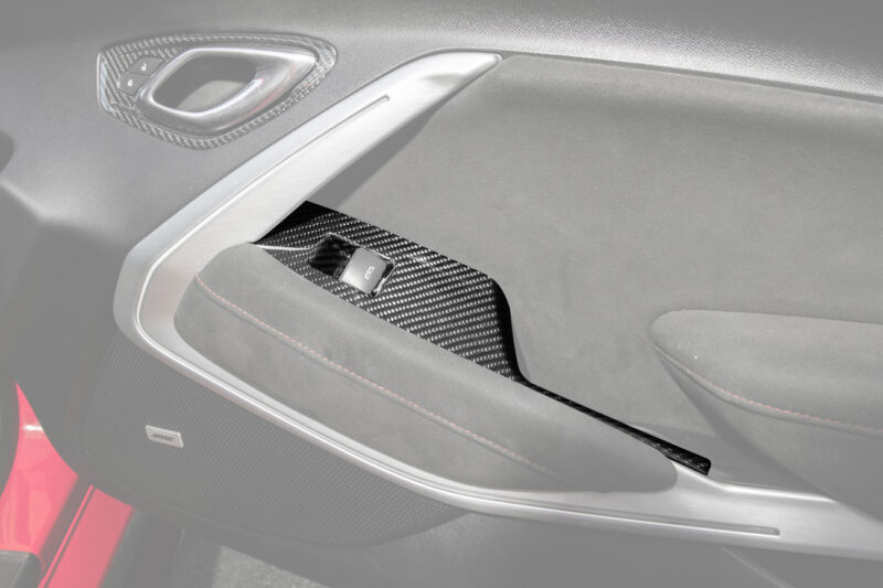 EOS 2016-2025 6th Gen Camaro Door Glass Lifting Panel Carbon Fiber Cover
