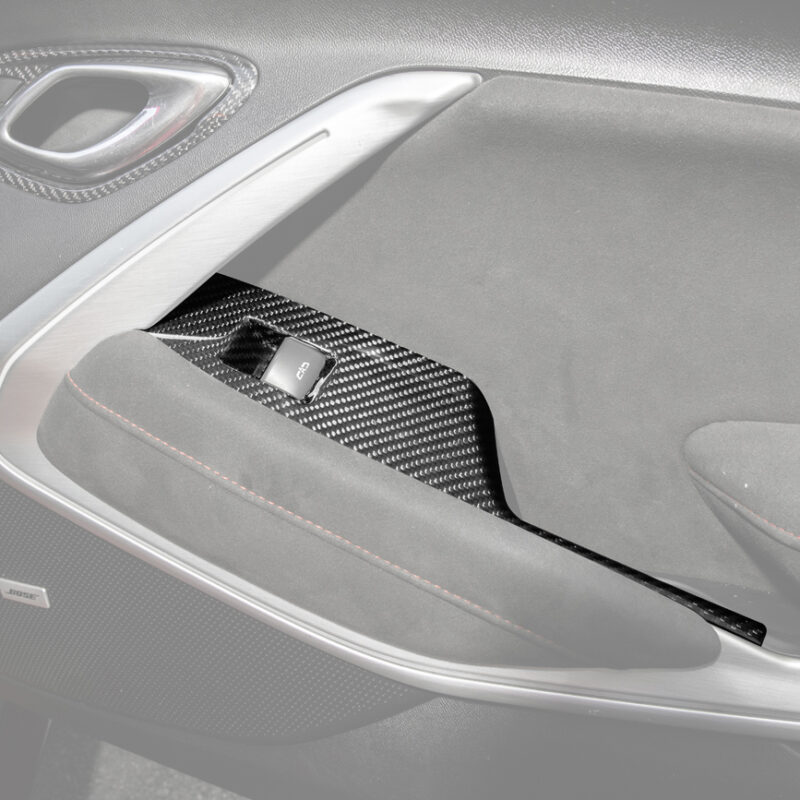 EOS 2016-2025 6th Gen Camaro Door Glass Lifting Panel Carbon Fiber Cover