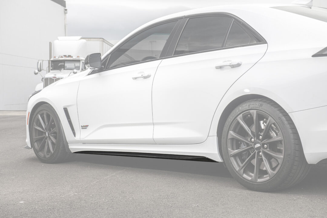EOS 2020-2025 Cadillac CT4 Side Skirts Carbon Fiber Panel Extension