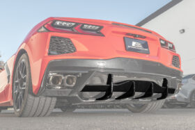 EOS 2020-2025 Corvette C8 Rear Bumper Glossy Black Add-On Diffuser Lip