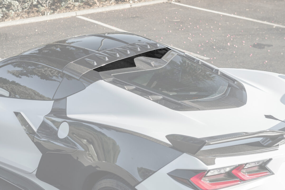 EOS 2020-2025 Corvette C8 Rear Carbon Fiber Windshield Upper Molding Trim