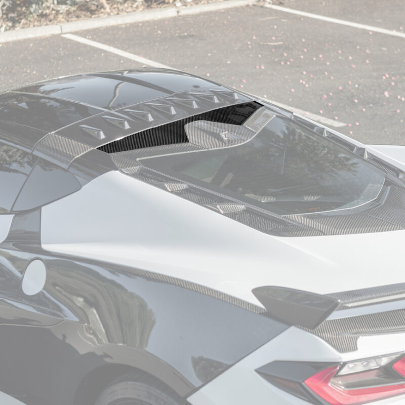 EOS 2020-2025 Corvette C8 Rear Carbon Fiber Windshield Upper Molding Trim