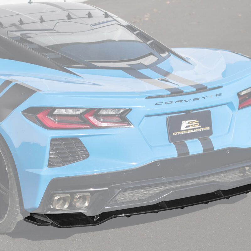 EOS 2020-2025 Corvette C8 Rear Carbon Flash Diffuser Lip