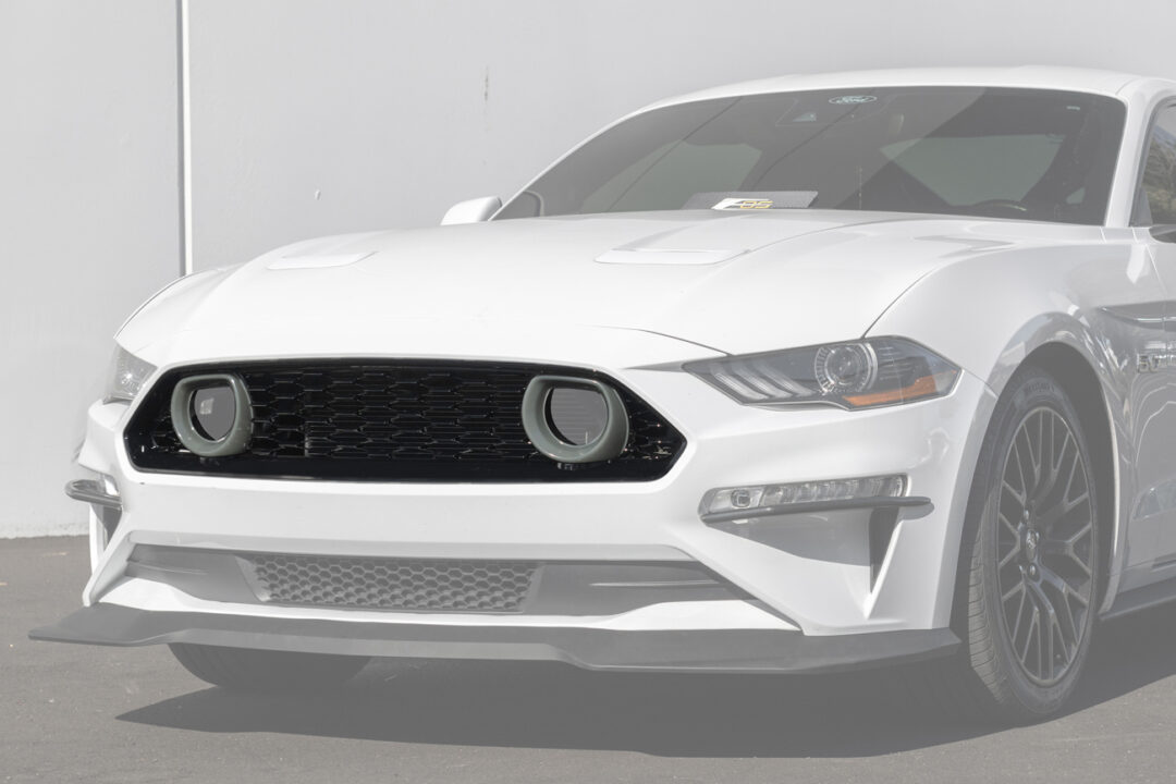 FFP 2018-2023 Ford Mustang Front DRL LED Grille Glossy Black Cover
