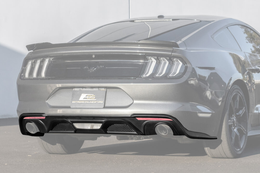 FFP 2018-2023 Ford Mustang GT350 Package Matte Black Rear Bumper Diffuser